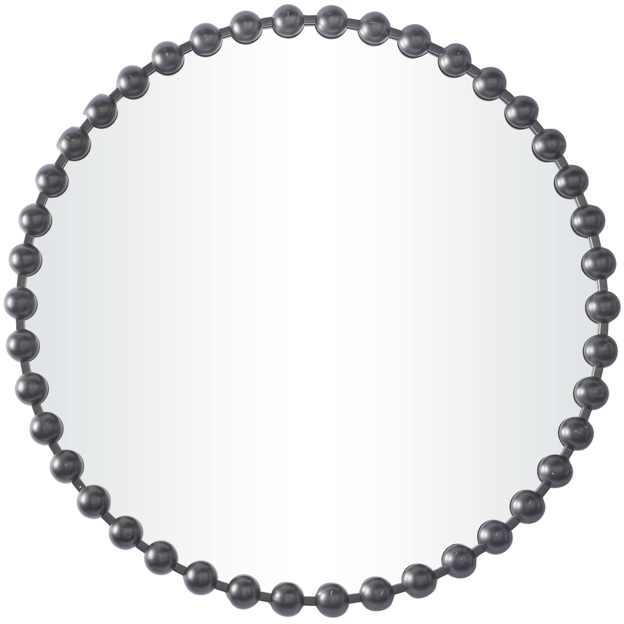 CosmoLiving by Cosmopolitan Dark Gray Metal Orb Framed Wall Mirror 36" x 2" x 36"